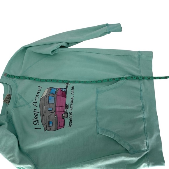 Redwood National Park Camping pajama top with kangaroo pocket and camper picture - Picture 3 of 6